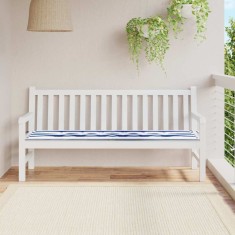 vidaXL Perna pentru bănci de grădină Albastru și alb 180 x 50 x 4 cm