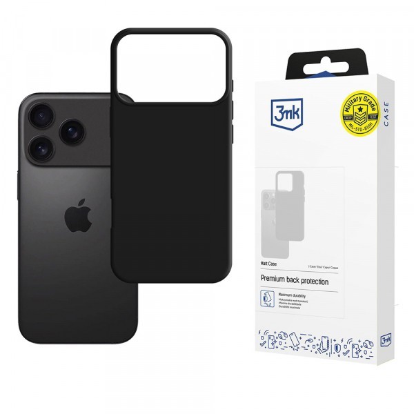 Husa pentru Apple iPhone 17 Pro, 3MK, Matt, Neagra