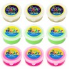 Pachet 9 plastiline, 3 culori - alb fosforescent, verde neon, roz neon pentru creatii handmade si activitati educationale, 18 g fiecare, Dactylion
