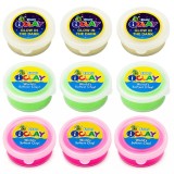 Cumpara ieftin Pachet 9 plastiline, 3 culori - alb fosforescent, verde neon, roz neon pentru creatii handmade si activitati educationale, 18 g fiecare