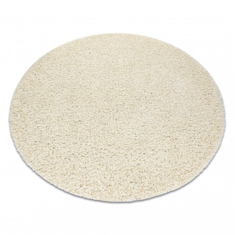 Covor SOFFI cerc shaggy 5cm cremă, cerc 80 cm