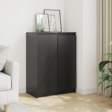VidaXL Dulap, negru, 60x36x84 cm, lemn masiv de pin