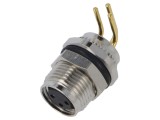 Conector M8 soclu mamă 3 pini 48V 4A IP67 &icirc;n unghi THT LUTRONIC