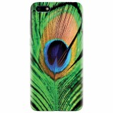 Husa silicon pentru Huawei Y5 2018, Peacock Feather Green Blue
