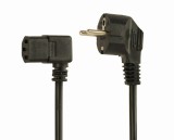 CABLU alimentare GEMBIRD 1.5m, intrare Shucko, iesire C13, 10A, 90 grade, certificare VDE, black, &quot;PC-186A-VDE1B-1.5M&quot; (timbru verde 0.03 lei)