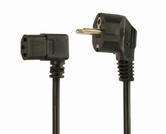 CABLU alimentare GEMBIRD 1.5m, intrare Shucko, iesire C13, 10A, 90 grade, certificare VDE, black, &amp;quot;PC-186A-VDE1B-1.5M&amp;quot; (timbru verde 0.03 lei) foto