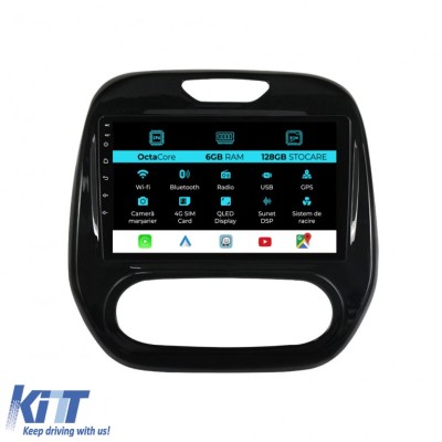 Navigatie Dedicata Renault Captur (2013-2020), 9Inch, 6Gb Ram, 128Gb Stocare, CarPlay Performance AutoTuning foto