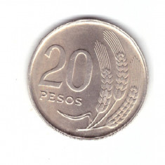 Moneda Uruguay 20 pesos 1970, stare foarte buna, curata