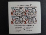 Cehoslovacia Coiliță Praga 1988 Interkosmos Astronauti Remek &amp; Gubariev Ștampilată -A583