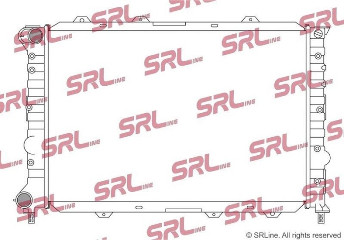Radiator Alfa Romeo 156 06, motor: 1.8 TS, 2.0 JTS, 2.0 TS, 2.5 V6, iesire - conector rapid, 580x400x22, SRLine, Aluminiu/ Plastic brazat, 60651921;