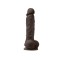 Colours Pleasures - Dildo cu vibrații, maro, 12.7 cm