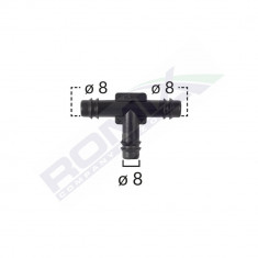 CONECTOR FURTUN TEU UNIVERSAL 8MM - NEGRU SET 5 BUC 61971