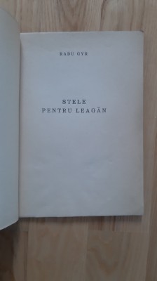 Radu Gyr - Stele pentru leagan (1936) prima editie princeps foto