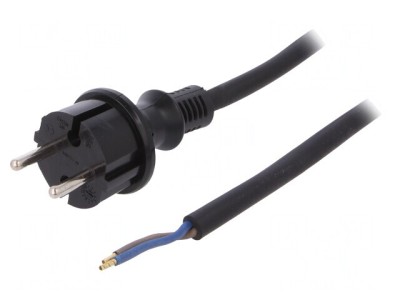Cablu Electric 2x1,5mm2 4m Negru 16A foto