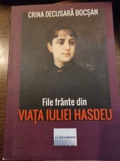 File frante din viata Iuliei Hasdeu - Crina Decuseara Bocsan