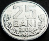 Cumpara ieftin Moneda 25 BANI - Republica MOLDOVA, anul 2008 * cod 994, Europa, Aluminiu