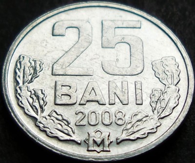 Moneda 25 BANI - Republica MOLDOVA, anul 2008 * cod 994 foto