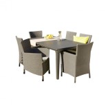 Cumpara ieftin Set de mobilier de grădină Futura 6+1 &icirc;n culoarea cappuccino