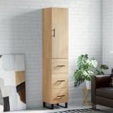 vidaXL Dulap &icirc;nalt, stejar sonoma, 34,5x34x180 cm, lemn prelucrat
