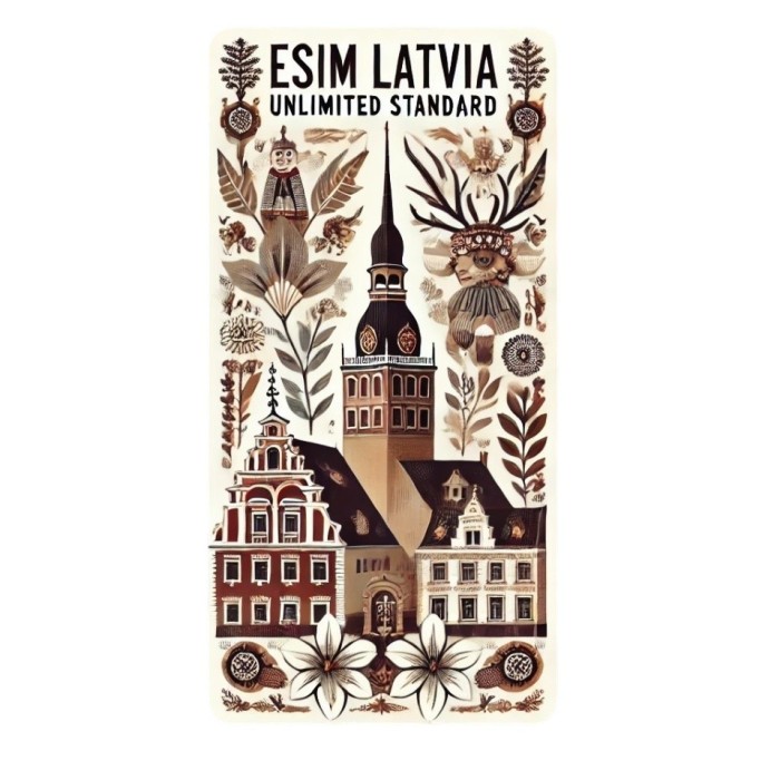 eSIM Latvia, Unlimited Standard, 30 Days
