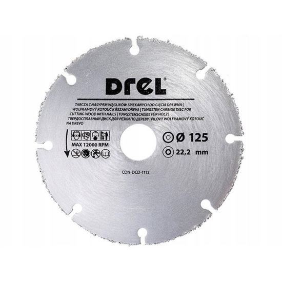 Disc diamantat segmentat, lemn, taiere uscata, 125 mm/22.2&nbsp;mm, Drel GartenVIP DiyLine