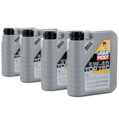 Set 4 Buc Ulei Motor Liqui Moly Top Tec 4100 5W-40 1L 9510 foto