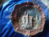 Farfurie ornamentala din fonta 22cm dia,