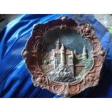 Farfurie ornamentala din fonta 22cm dia,