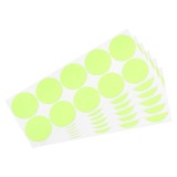 Set de 6 foi cu buline fosforescente Sourcing Map, polietilen tereftalat, verde 38 mm