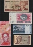 Set 5 bancnote de prin lume adunate (cele din imagini) #235, Europa