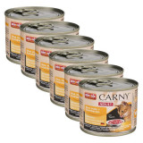 Conservă CARNY ADULT vită, pui + inimi de rață 6 x 200 g, Animonda