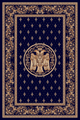 Covor Lotos, Model Bisericesc, 15032-810, Albastru, 80x150 cm, 1800 gr mp foto