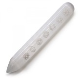 BAGHETĂ DIN SELENIT PENTRU CURĂȚAREA ȘI PROTECȚIA CHAKRELOR | 16 cm