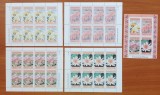 TANZANIA-&#039;&#039;FLORA-FLORI&#039;&#039;Serie de4v in coli de8+COLITA-MNH NESTAMP. -Calitate EXTRA, Nestampilat