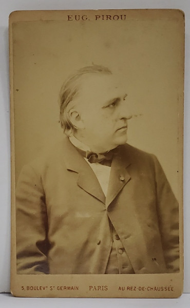 FOTOGRAF EUGENE PIROU , PARIS , DOMN CU LAVALIERA , PARIS , FOTOGRAFIE C.D.V. , SFARSITUL SEC. XIX