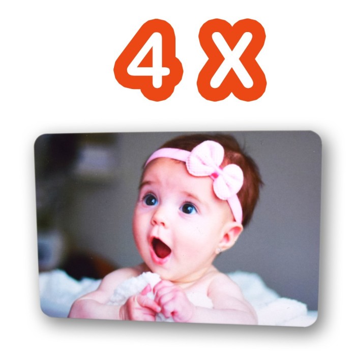 Set 4 Magneti de Frigider Personalizati cu Pozele Tale , Stil Basic