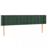 Cumpara ieftin Tablie de pat cu aripioare verde inchis 183x16x78/88 cm catifea