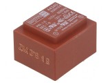 Transformator &icirc;ncapsulat 1,5VA 117VAC 12V 125mA pentru PCB