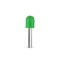 Biax cilindric cu v&acirc;rf rotunjit &Oslash; 13mm ax 6mm , Granulatie Saburr ASPRA - VERDE