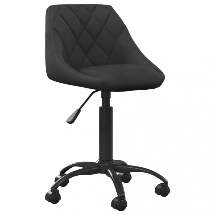 vidaXL Scaun de birou, negru, catifea