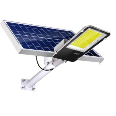 Proiector LED pentru stalp, casa, perete cu suport metalic inclus, Flippy, 38,5 cm x 14,2 cm, Rezistent la Apa IP65, cu Panou Solar, 240 COB LED, 100 foto