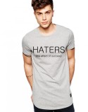 Cumpara ieftin Tricou gri barbati - Haters - S, THEICONIC