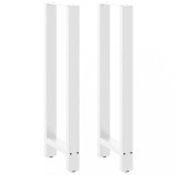 vidaXL Picioare de masă de bar, albe, 2 buc., 40x(110-111) cm, oțel 4013349