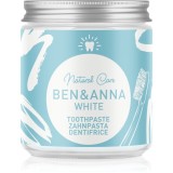 BEN&amp;ANNA Natural Toothpaste White pastă de dinți &icirc;n borcan de sticlă cu efect de albire 100 ml