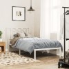 Gossi cadru de pat metalic cu tablie, alb, 90x190 cm