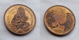 CRACIUN FERICIT - Romania 2005 - Fecioara Maria si Pruncul Isus Hristos medalie