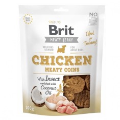 Brit Jerky Chicken with Insect Meaty Coins 200 g foto