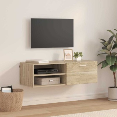 vidaXL Cabinet TV Stejar sonoma 100.5 x 39 x 30 cm Lemn compozit 880243 foto