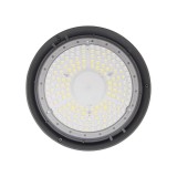 Corp de iluminat LED rotund PNI D-Light 2200 High Bay, 200 W, 27000 lm, aluminiu, D 32 cm, IP65, lumina rece, negru