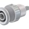 Soclu Banană 4mm Alb 32A 1kV Nichelat Alamă